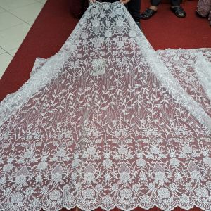Murah! (COD)Terbaru!New desain! Bahan kebaya tille bordir melati motif terbaru!!!!