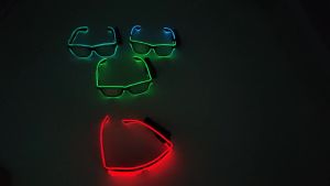 Cool LED Luminous Glasses   Wireless Flash Light-Emitting Glasses   tail Party EL Luminous Glasses