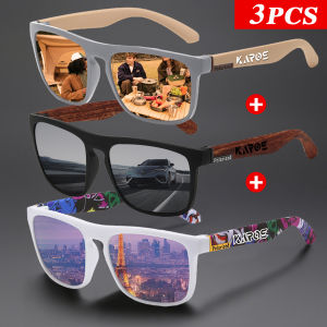 3Pcs/Set Karos Polarized Sunglasses for Men Outdoor Fishing Glasses Male Anti-glare Mirror Sports Driving Shades UV400 Eyewear