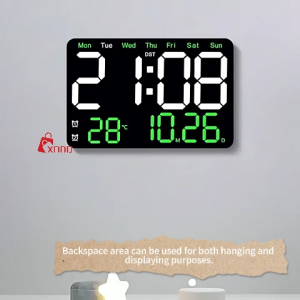 (6652/6651) LED LARGE Display Digits With Remote Control Alarm Clock Wall-Hang & Stand