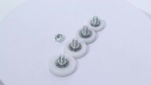 YEGBONG | 4 Cái M6 Vít Ren Ngoài Vòng Bi Ròng Rọc Con Lăn Cửa Trượt Nylon Cho Nội Thất Tủ Bánh Xe Di Chuyển Bằng Kim Loại