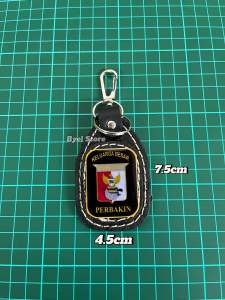 Gantungan Kunci Logo PERBAKIN Kulit Hitam