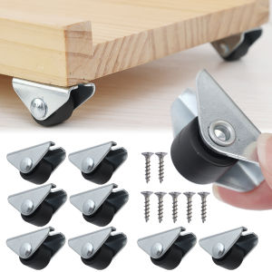 10 chiếc hộp đựng đồ nội thất đa năng mini 0.5inch Hộp đựng ròng rọc xe đẩy bằng thép không gỉ chống mài mòn im lặng Kệ bánh xe phụ kiện sửa chữa nhà