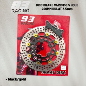 Piringan Disc Cakram Depan New Model Ktc Bulat Hitam 260mm Pnp Vario New CBS LED Baut5 Vario 125 LED Vario 150 LED Pnp