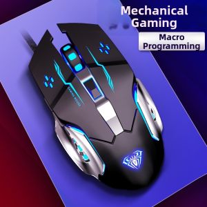 AULA | Silent Light-Up Gaming Mouse Wired Mechanical