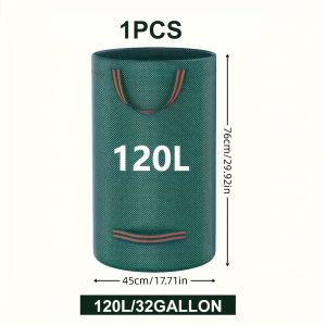 Heavy-Duty PP Garden Waste Bags Waterproof Reusable 10000 times Yard Debris Bags Handles for Plant and Leaf Collection recycling