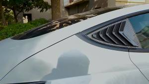 Pair Car Rear Window Shutter Cover Spoiler For Tesla Model 3 2017-2023 Pair Rear Triangle Window Louver Shutter Trim