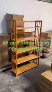 Kệ sách 5 tầng ngang 90cm chắc chắn đa năng tiện dụng hàng lắp ráp