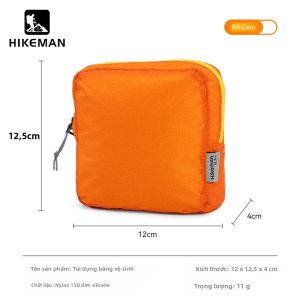HIKEMAN | Hikeman Túi Đựng Băng Vệ Sinh Chống Thấm Nước Cắm Trại Ngoài Trời Túi Đựng Thuốc Du Lịch Art Deco Nylon Túi Đựng Đồ Dùng Trong Thời Kỳ Di Động Để Đi Bộ Đường Dài