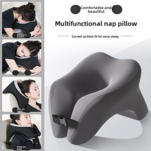 Memory Foam U-Shaped Multi-Functional Nap Pillow Portable Office Snooze Pillow Student Afternoon Rest Travel Neck Support Pillow