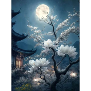 Jigsaw Puzzle for Adults 500/1000/1200/2000PCS Flower Moon Scenery Paper Puzzle Home Wall Decoration Gift Idea