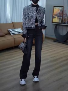 MANMI | Quần Jeans Đùi Cao Ống Suông Xòe Slim và Fit dành cho Phụ Nữ Nhỏ Gọn