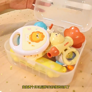 5Pcs Baby Rattle Gift Set | Hearing and Sound Development | Infant Music Instrument | Whistle Trumpet Teether Drum |