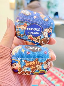 New Cartoon Character Denim Pencil Case Airpods4 Protective Cover Soft Shell Matte Finish Suitable for  Airpodspro2 5th Gen