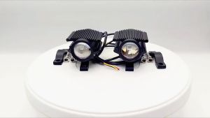 A Pair Mini Motorcycle Driving Light LED Waterproof White Yellow Double Universal 20W*2 motor light