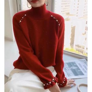 Stylish Elegance Heavily Embellished Soft Cashmere Sweater