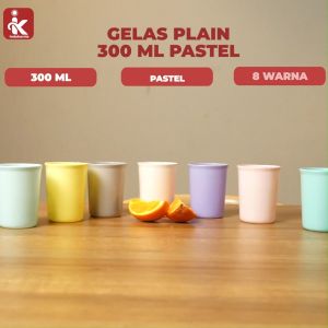 Indokurnia Gelas Plain 300 mL Pastel