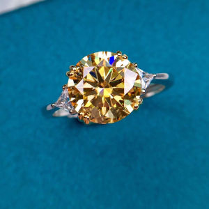เครื่องประดับแฟชั่น3กะรัตแหวนแชมเปญ Moissanite แหวนปรับได้สำหรับผู้หญิงเครื่องประดับของขวัญแต่งงานคริสต์มาส