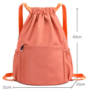 Casual Drawstring Backpack Lightweight Large Capacity Travel Sports Fitness Basketball Bag for Men And Women Portable 2024 New Model