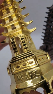 (SG Seller Ready Stocks) Alloy Wenchang Pagoda Nine Storey Ornament Height 17cm