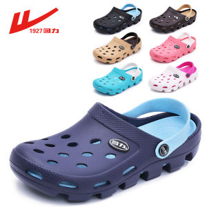 Mens Summer Trendy Anti-slip Wear-resistant Waterproof Beach Shoes Slip-ons Breathable Head Cover Clog Sandals Casual Footwear