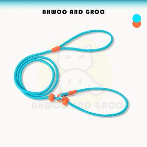 150cm Pet Dog Training Round Rope Light Weight Nylon P Chain Collar Adjustable for Small Medium Dogs Walking Leash Pet Supplies