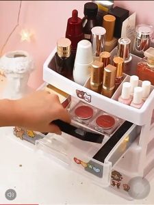 Desktop drawer style makeup storage box storage shelf transparent storage box dressing table dormitory organizing box