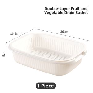 MRUN | Multifunctional Plastic Vegetable and Fruit Washing Basket