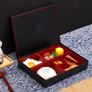Hộp Cơm Bento 5 Ngăn Cách Nhiệt Đỏ và Đen