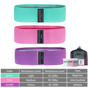 3pcs Pilates Yoga Elastic Resistance Bands Set for Booty And Leg Workout Diverse Resistance Exercise Stretch Flex Band 3 Pack