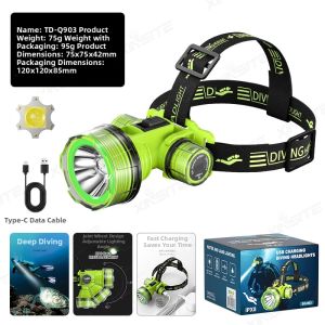 LIWAN | Ultra Bright Waterproof USB Charging Long Range Diving Headlamp