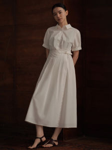 hacikis | Slim Fitting Breathable Cotton Feeling Commuter Classic Dress