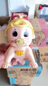 👶Kawdee👶เด็กคลาน ตุ๊กตาใส่ถ่าน ตุ๊กตาคลานได้ ตุ๊กตามีเสียง -ใช้ถ่าน AA จำนวน 3 ก้อน(ไม่แถมถ่าน)