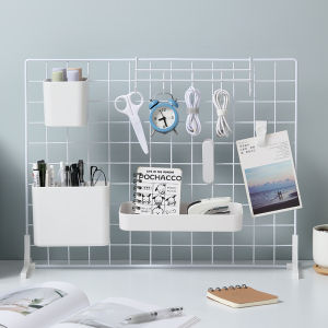 Desktop Hole Board Organizer Shelf Floating Window Bookshelf Craft Area Grid Display Stand Workpiece Storage Rack Metal No Drilling Required