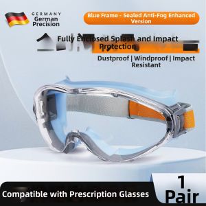 Splash Proof Dust Resistance Fog Resistant Full Seal Cutting Safety Goggles
