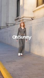 Áo khoác bảo vệ khỏi ánh mặt trời nữ ohsunny tập thể dục Yoga tay áo dài quần áo bó co giãn hàng đầu UPF 50 +