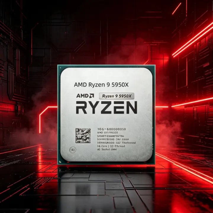 AMD | AMD Ryzen 9 5950X Desktop Processor 105W Socket AM4 Without Cooler For AM4 Platform Motherboard Upgrade