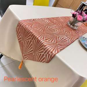 High-grade pearl silver table flag coffee table TV cabinet shoe cabinet long strip cover cloth home decoration