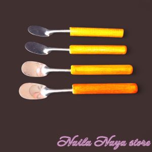 sutil takoyaki stainless steel anti karat gagang kayu