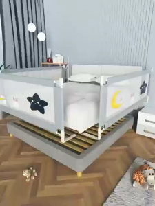 SG EmmAmy® Baby Bed Fence Lifting Baby Bed Guard Baby Safety Rail Guard Anti-fall Penghadan