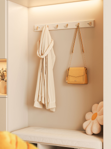 Clothes Rack Wall Hanging Wall Fitting Room Hook Entry Door Hallway Clothes and Bags Wall Mounted Storage Rack Key Rack