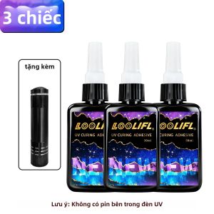 LOOLIFL | Nhựa UV Cứng Trong Suốt Như Pha Lê 50ml Đông Cứng Nhanh Bằng Tia Cực Tím Dùng Làm Đồ Trang Sức Keo Dán Trong Suốt Tự Khô Bằng Năng Lượng Mặt Trời Dành Cho Thủ Công DIY