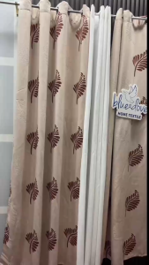 Cortina Polyester Printed Curtains | Door - 7Feet | Pack of 1 | Bedroom Living Room Kids Room | Floral Printed Door Curtain | Brown