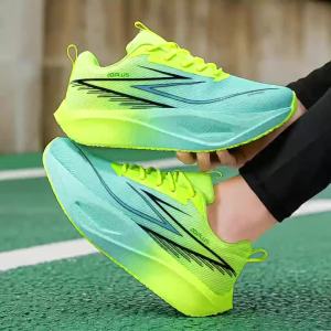 Mens Sports Shoes Sneakers Carbon Plate Running Shoes Male Marathon Racing Shock-absorbing Athletics Training Shoes for Women