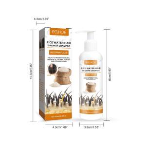 Rice thickening shampoo deep cleans thick hair nourishes hair roots strengthens hair care shampoo