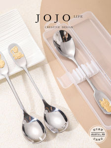 Stainless Steel Spoon for Babies Children Eating Spoon Special Utensil for Meal Korean Style Fresh Element Everyday Gift