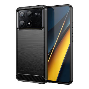 Rubber Carbon Fiber Soft TPU Silicone Back Cover For Mi POCO X6 X5 X4 X3 Pro NFC M5S M3 M5 M4 Pro F3 F4 F5 F6 Pro Phone Case