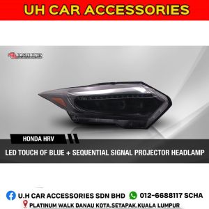 HONDA HRV VEZEL 2015-2019 PROJECTOR LED HI-LO BEAM SEQUENTIAL SIGNAL WELCOME LIGHT ONE TOUCH BLUE HEADLAMP