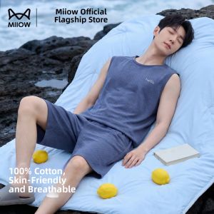 MiiOW | Cotton Summer Mens Pajama Tank Top Large Size