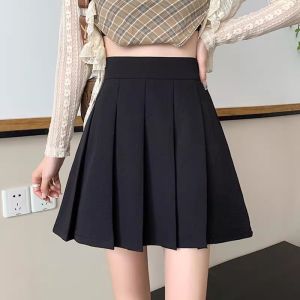 High Waist A-Line Mini Skirt Womens Autumn Winter Plaid Skirt Short Business Casual Polyester Fiber Skirt High Waist Umbrella Skirt Pants Skirt